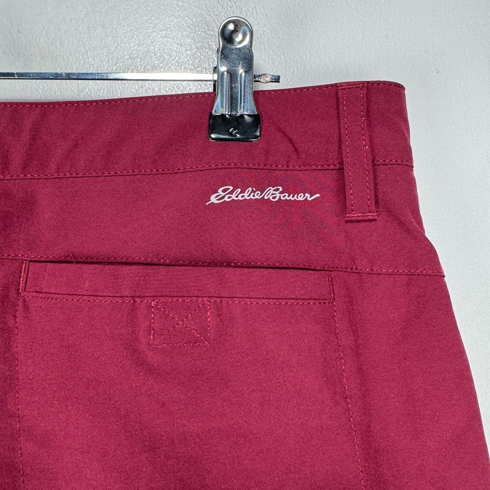 Eddie Bauer Cropped Traveler Pants Women Size 6 Maroon Pink Wicking Stretch - Picture 5 of 10